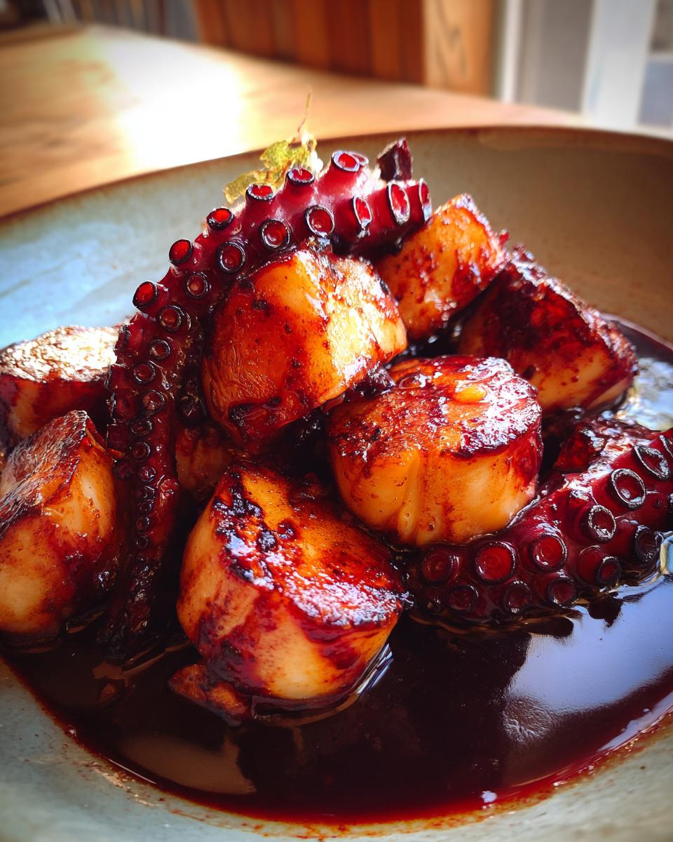 Braised Octopus in Red Wine - detail 1
