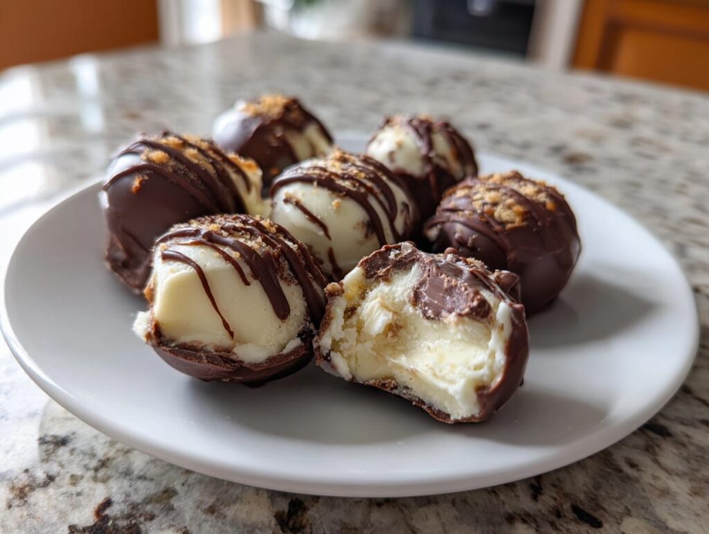 Chocolate-Dipped Frozen Yogurt Bites