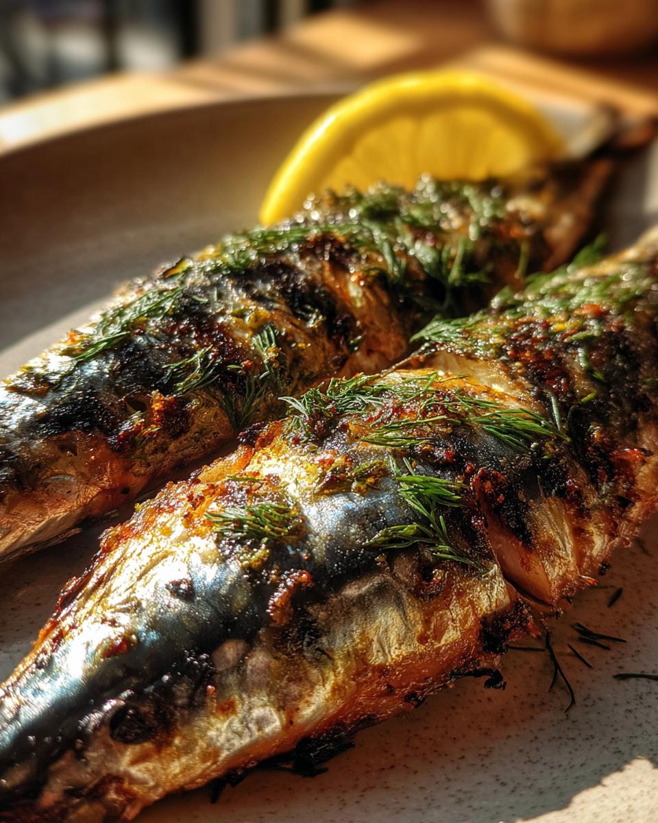 Grilled Mackerel with Lemon & Dill - detail 1