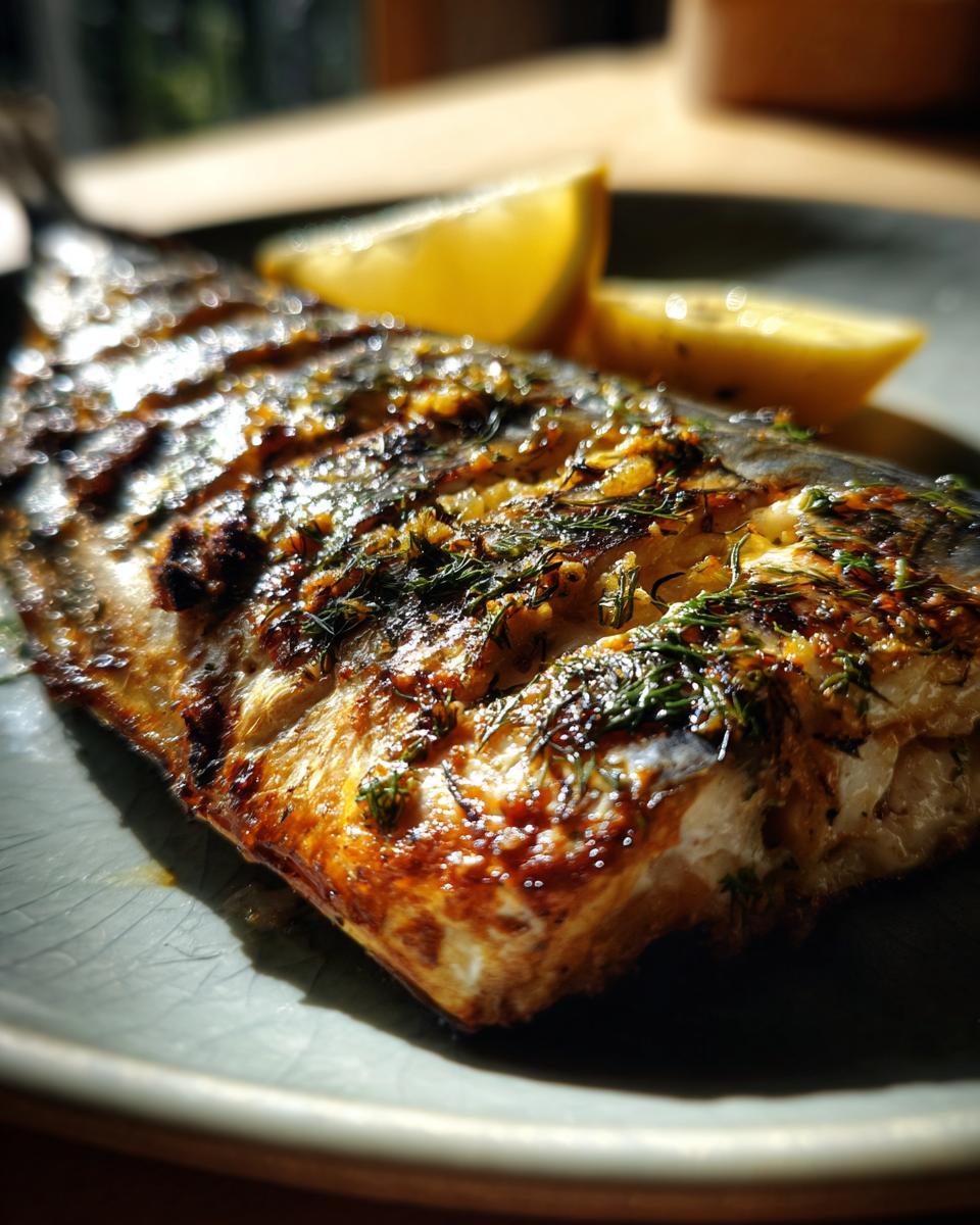 Grilled Mackerel with Lemon & Dill - detail 2