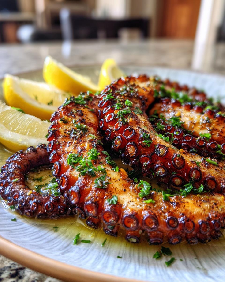 Grilled Octopus with Garlic & Olive Oil - detail 1