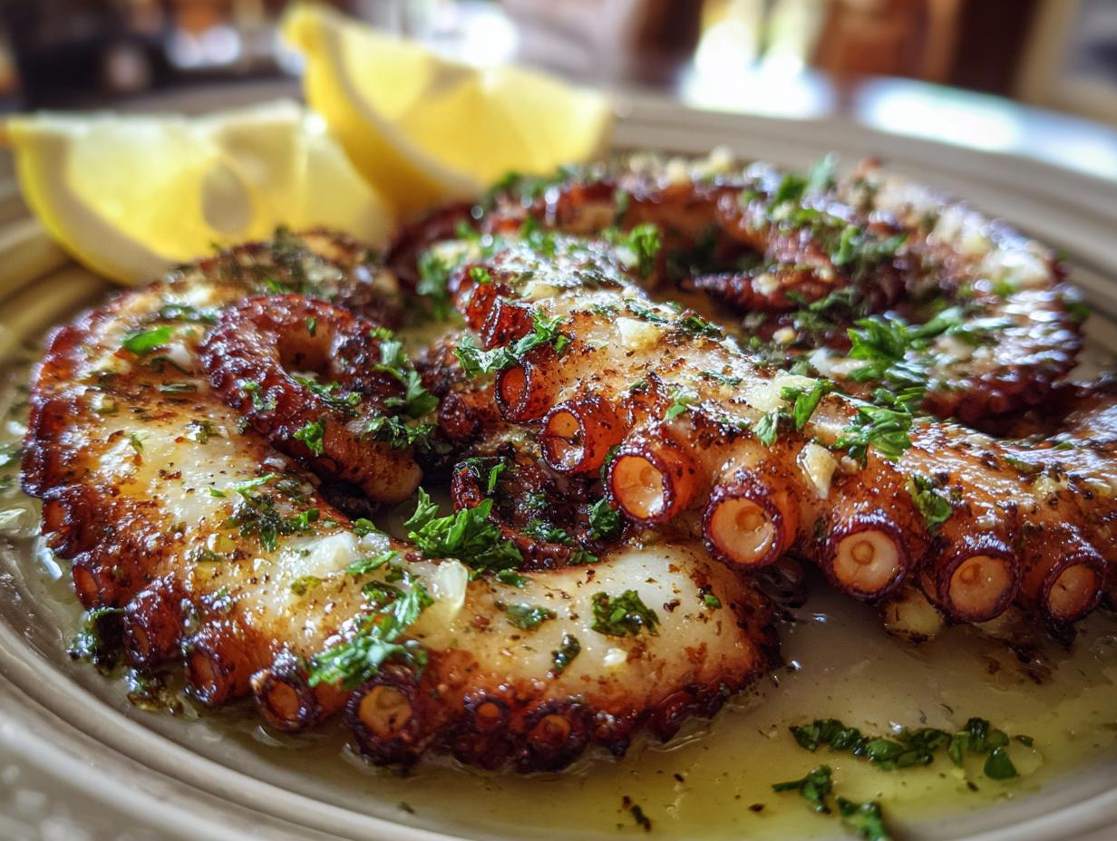 Grilled Octopus with Garlic & Olive Oil