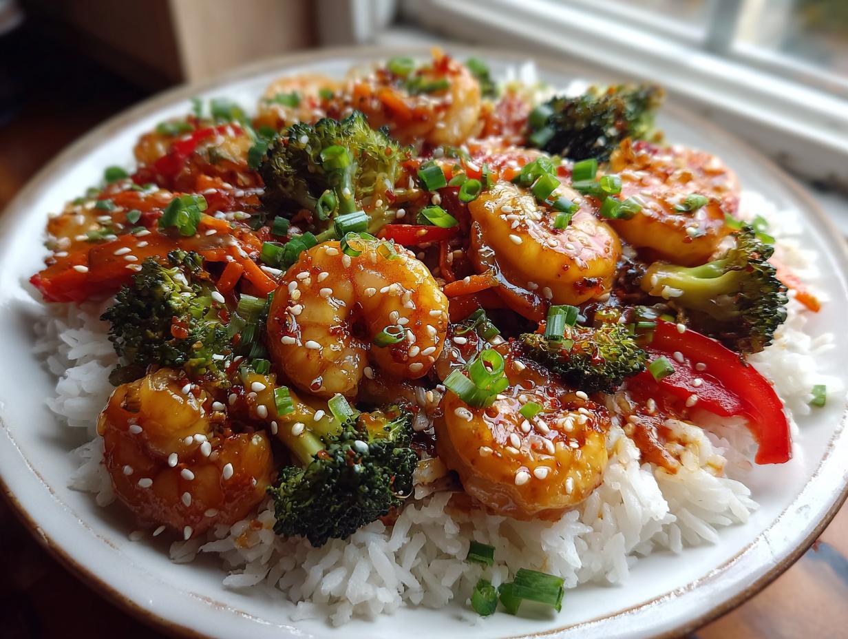Honey Garlic Shrimp Stir-Fry