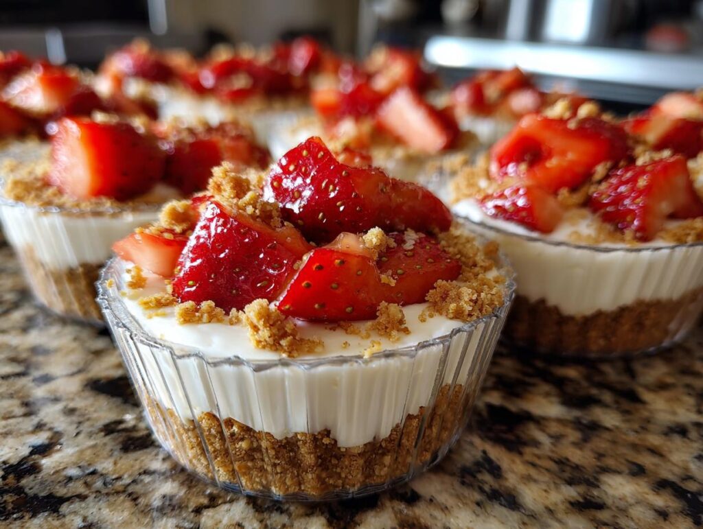 No-Bake Strawberry Cheesecake Cups