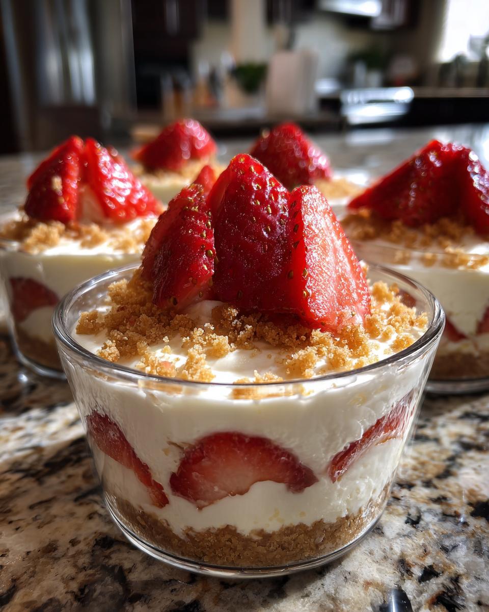 No-Bake Strawberry Cheesecake Cups - detail 2