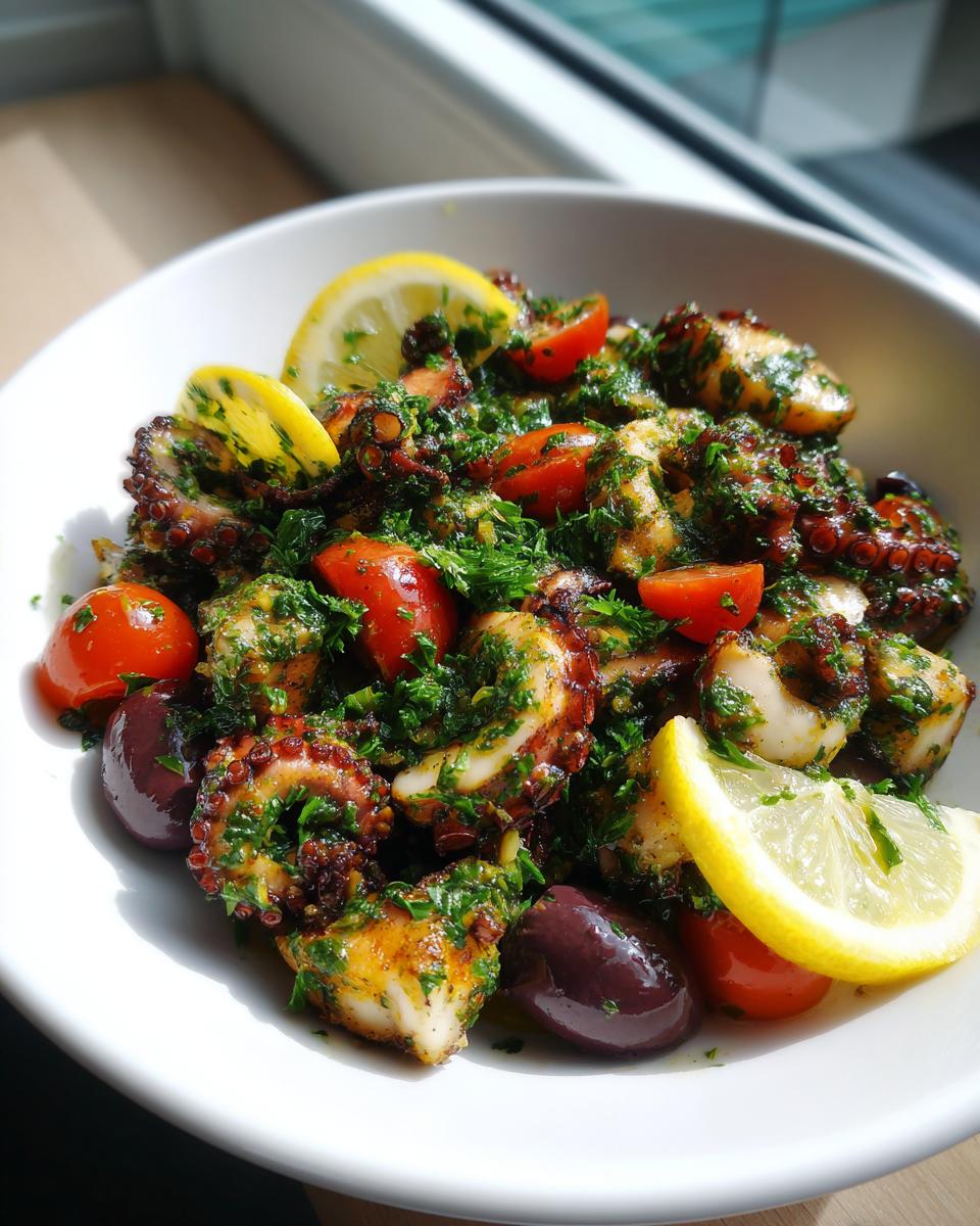 Octopus Salad with Lemon & Parsley - detail 2