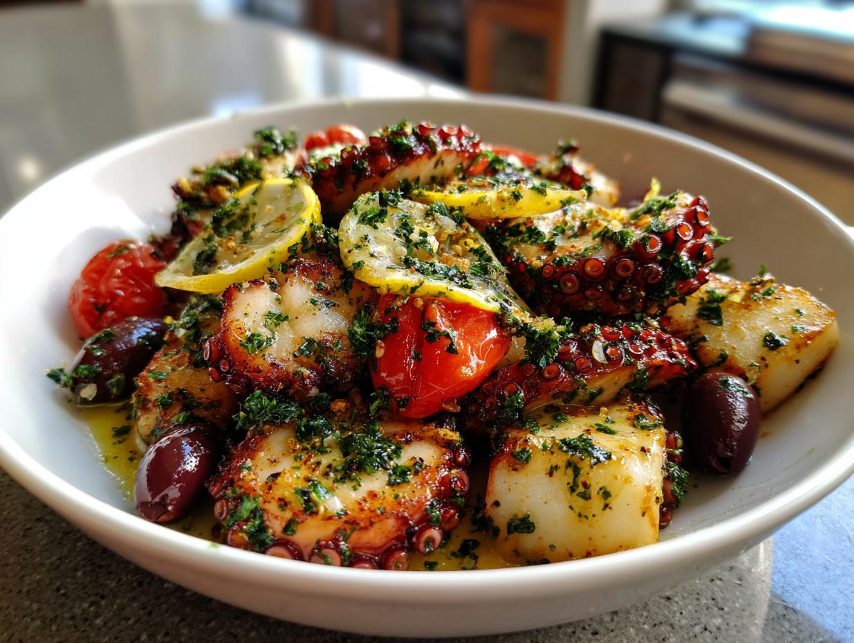 Octopus Salad with Lemon & Parsley