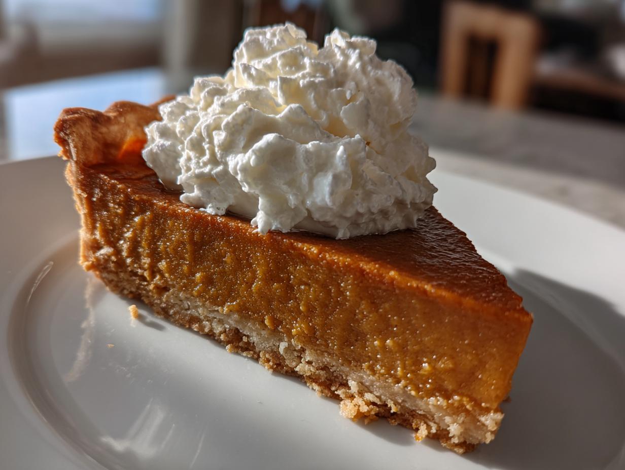Pumpkin Pie with Whipped Cream