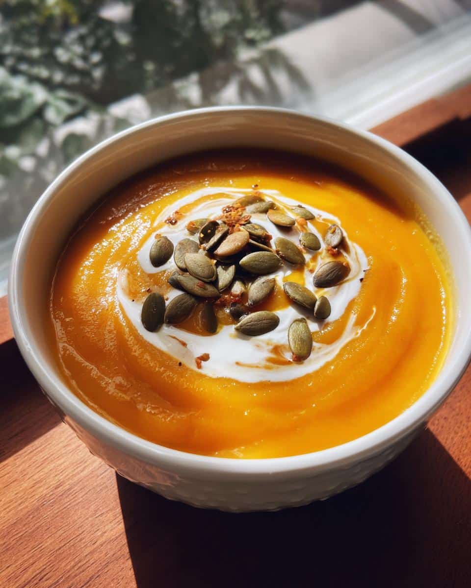 roasted butternut squash soup - detail 1