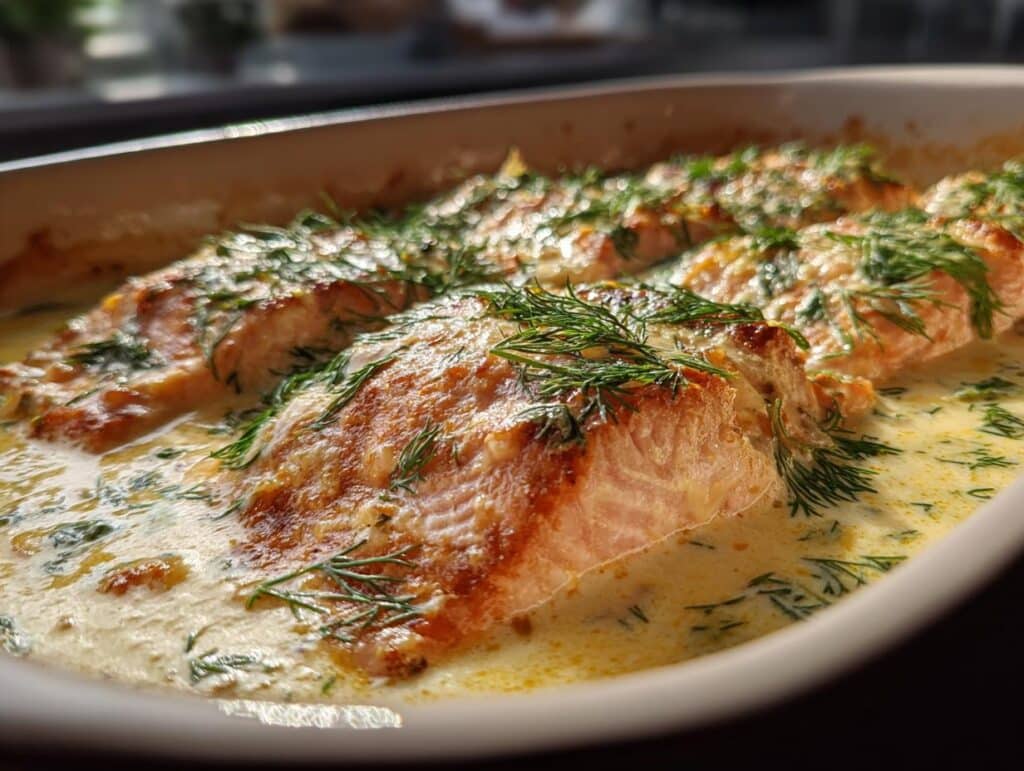 Creamy Lemon Sauce Salmon