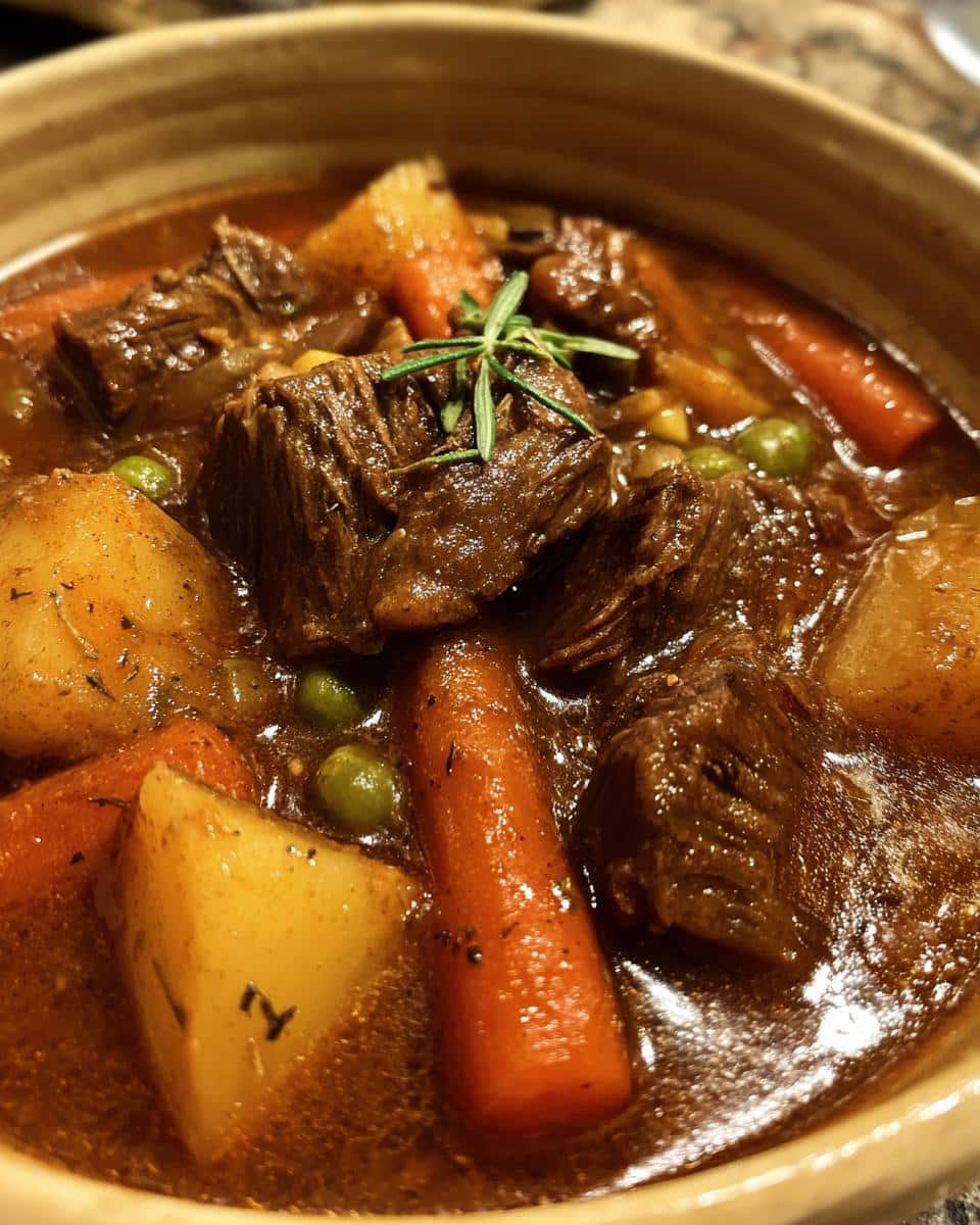 crockpot beef stew - detail 1