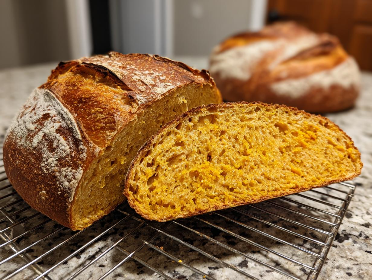 pumpkin sourdough bread