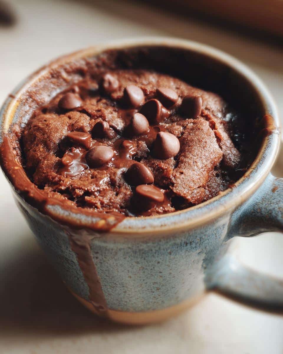 Hot chocolate mug cake - detail 1