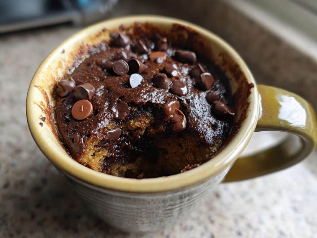 Hot chocolate mug cake