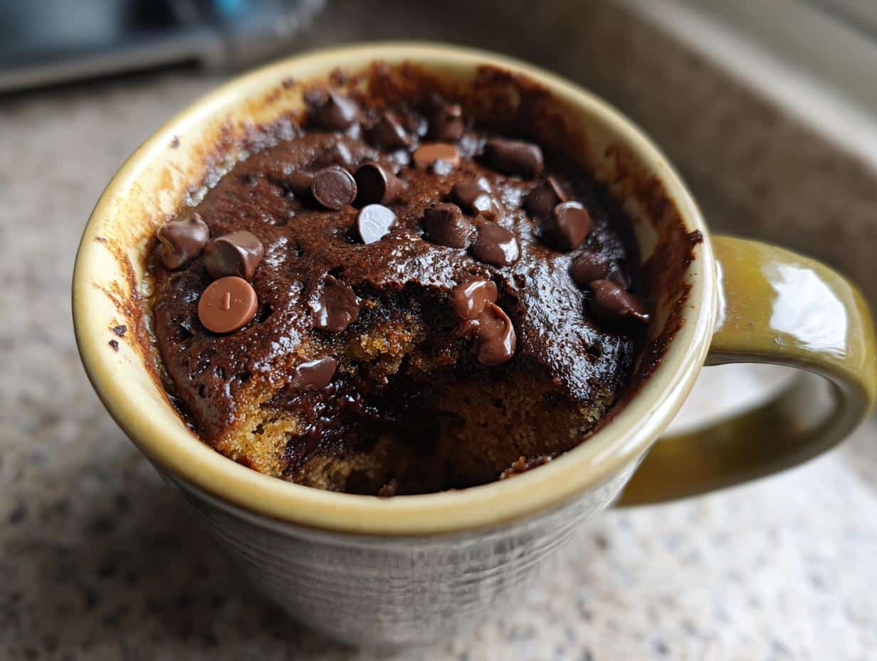 Hot chocolate mug cake