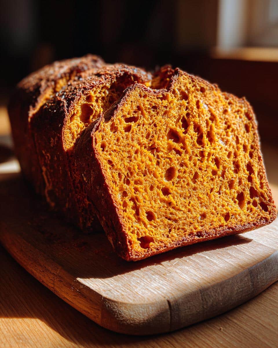 Naturally leavened pumpkin bread - detail 1