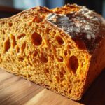Naturally leavened pumpkin bread