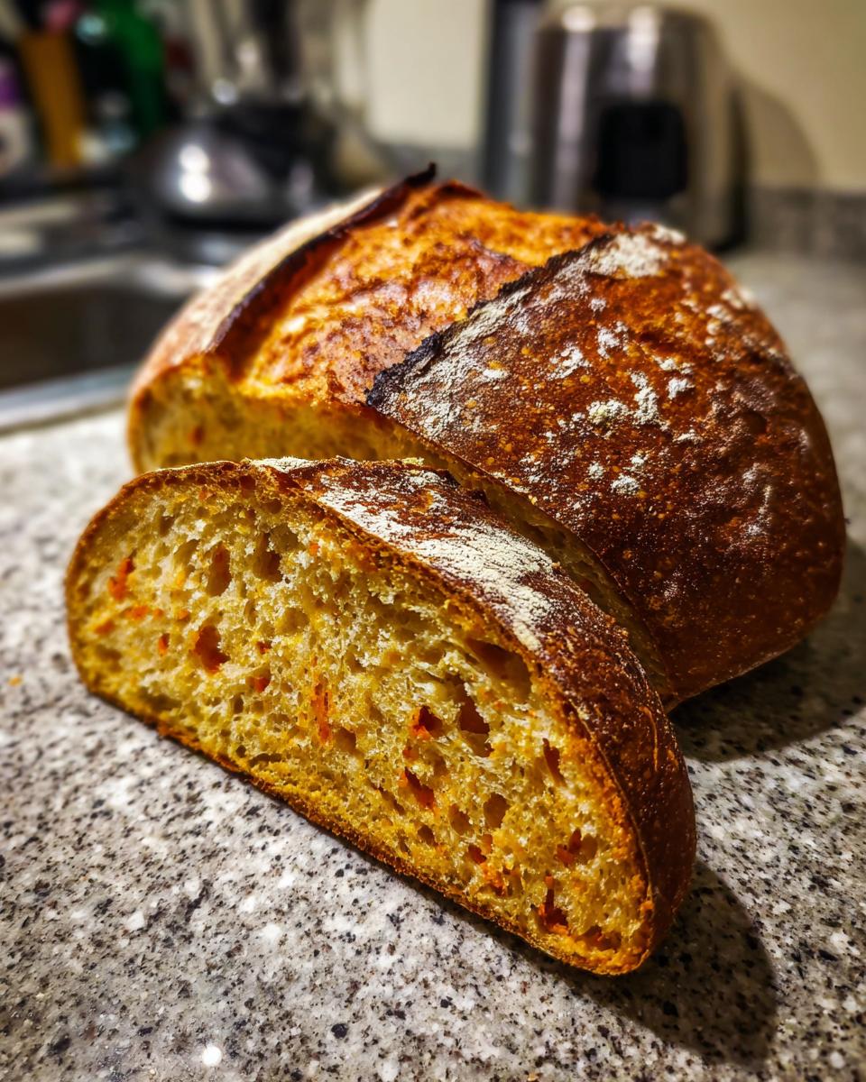 Pumpkin sourdough bread - detail 1