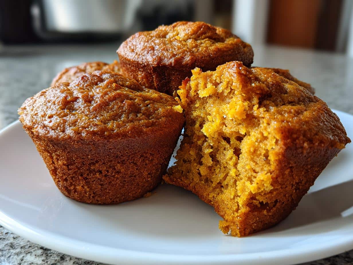 Pumpkin sourdough muffins