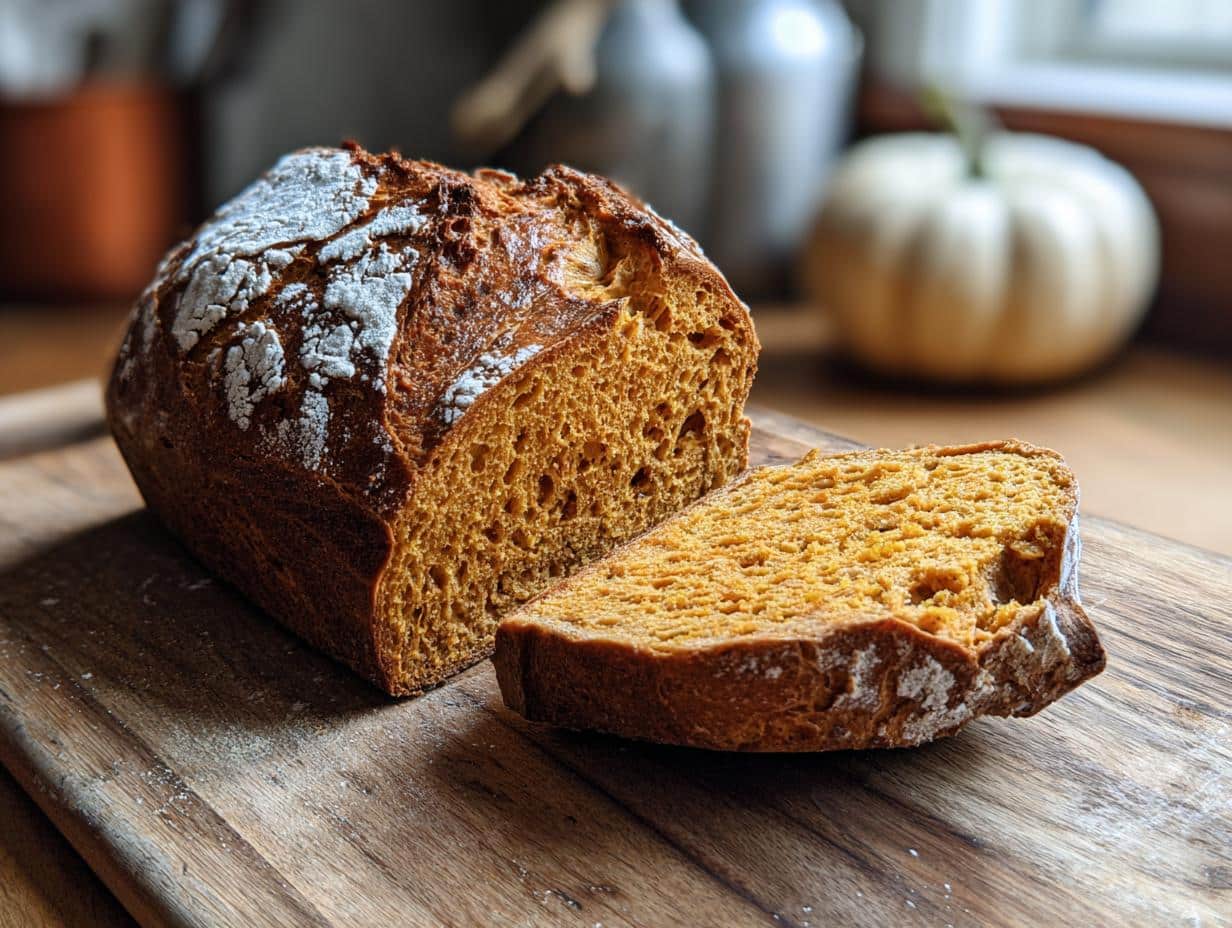 Sourdough pumpkin loaf