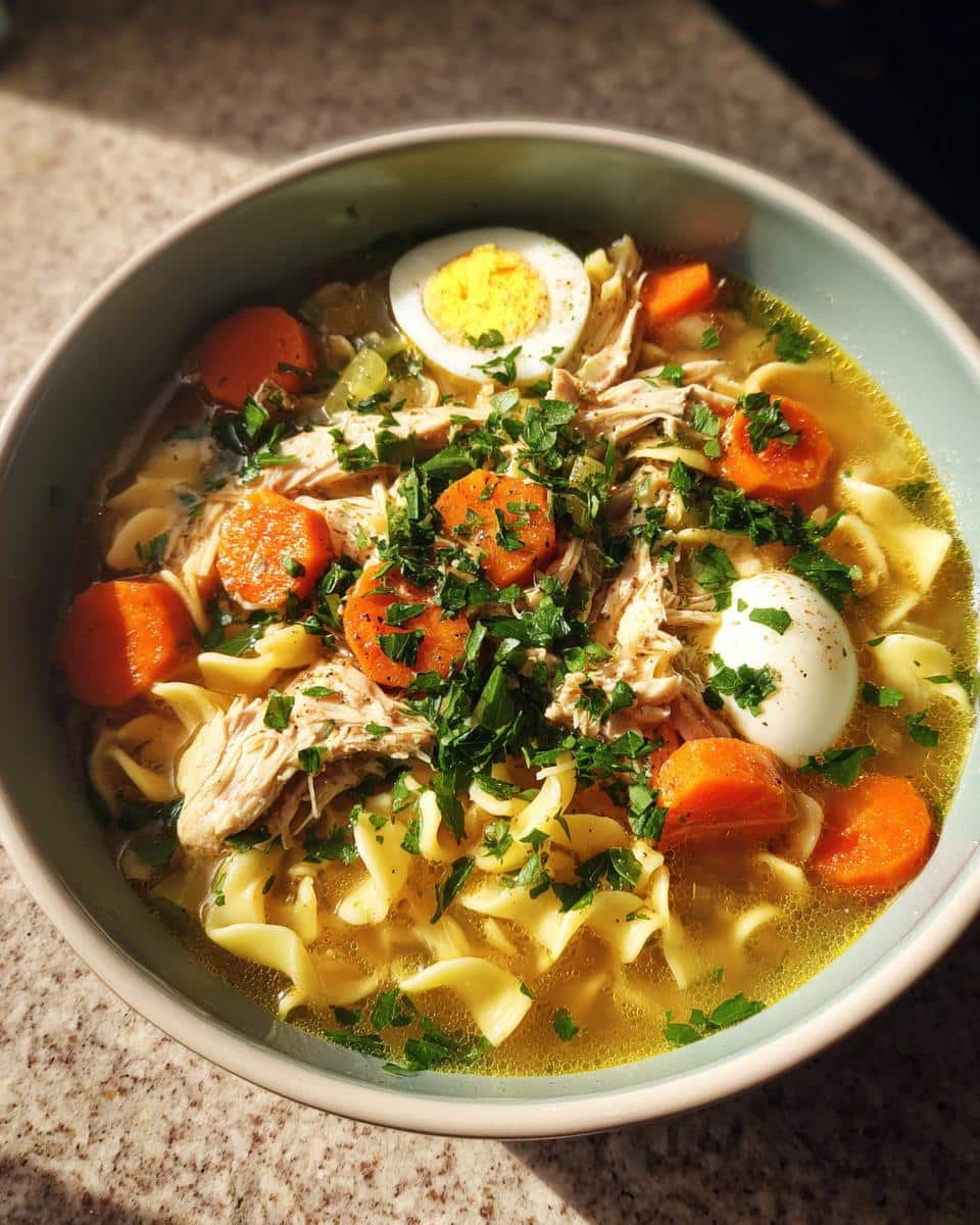 chicken noodle soup crock pot - detail 1