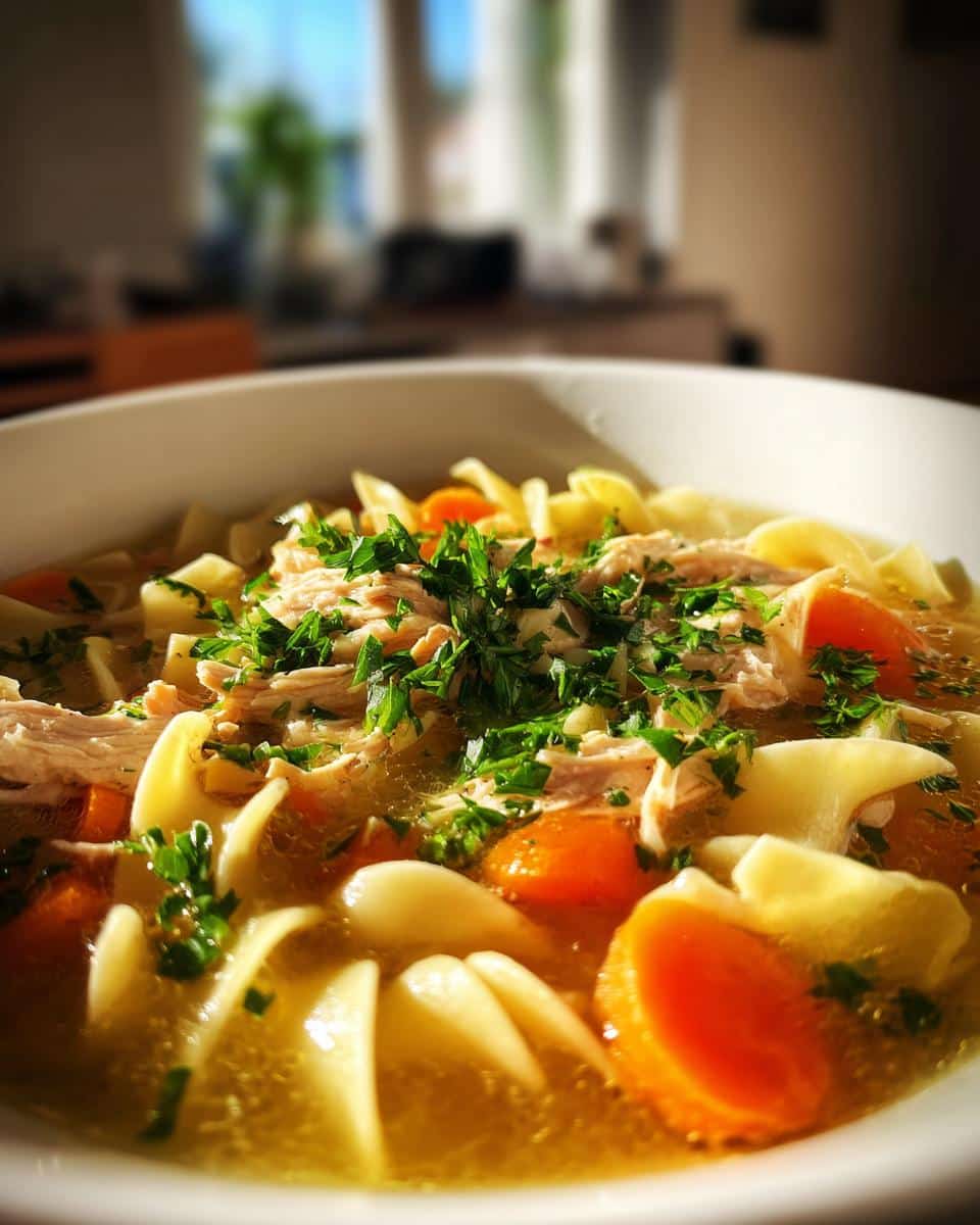 chicken noodle soup homemade - detail 1