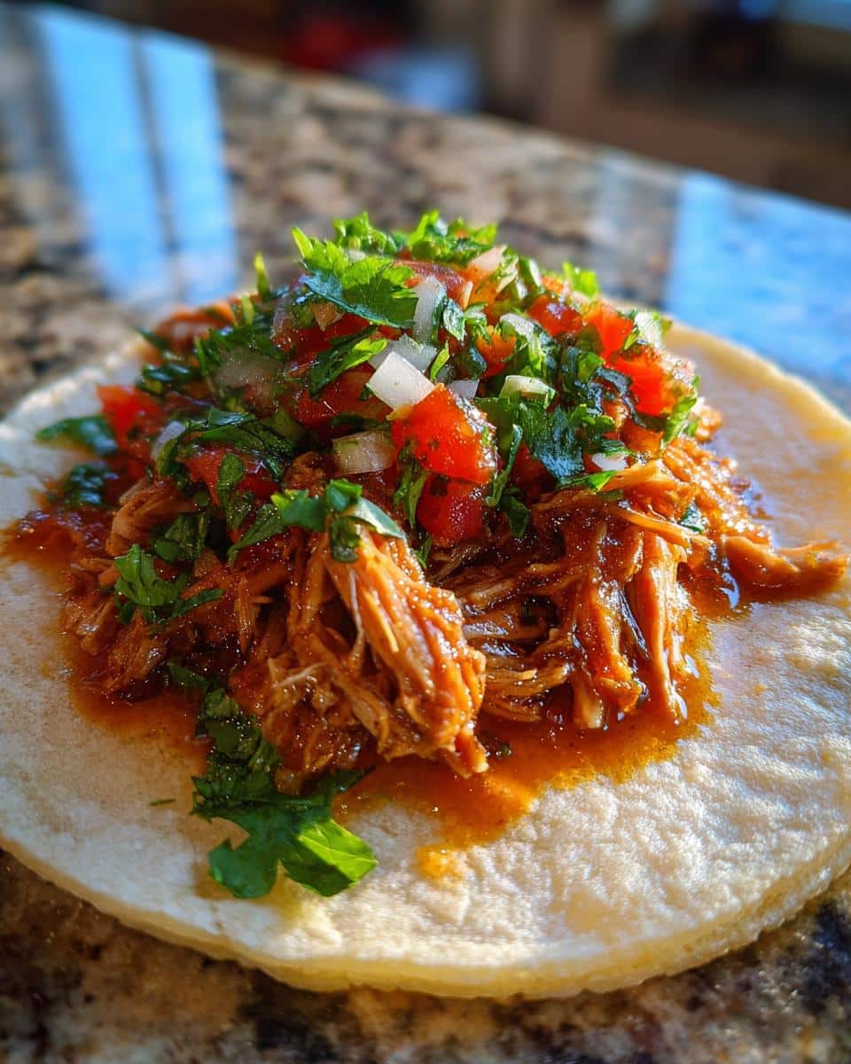 chicken tacos crockpot - detail 1