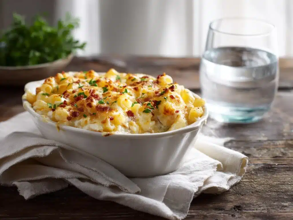 Laden gebackene Kartoffel Mac und Käse Hauptgericht