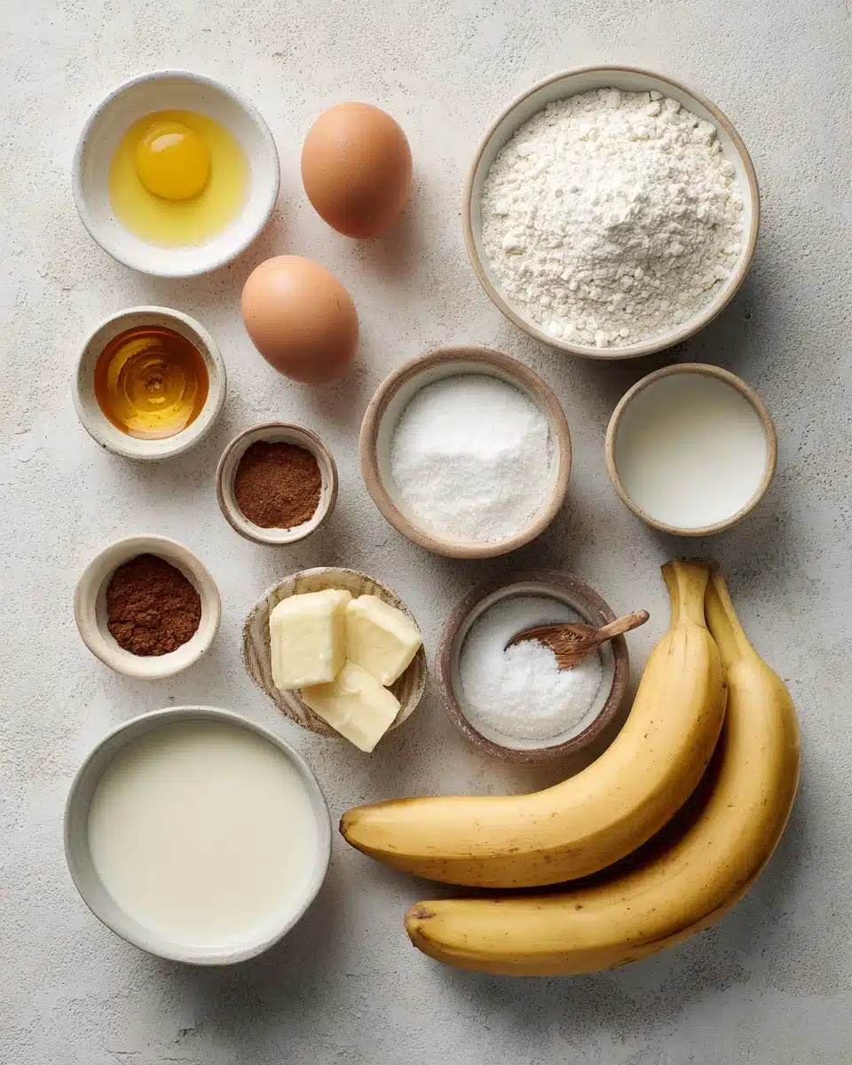 Zutaten des Banana Grilled Cheese Sandwich