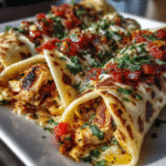 Cheesy Garlic Chicken Wraps