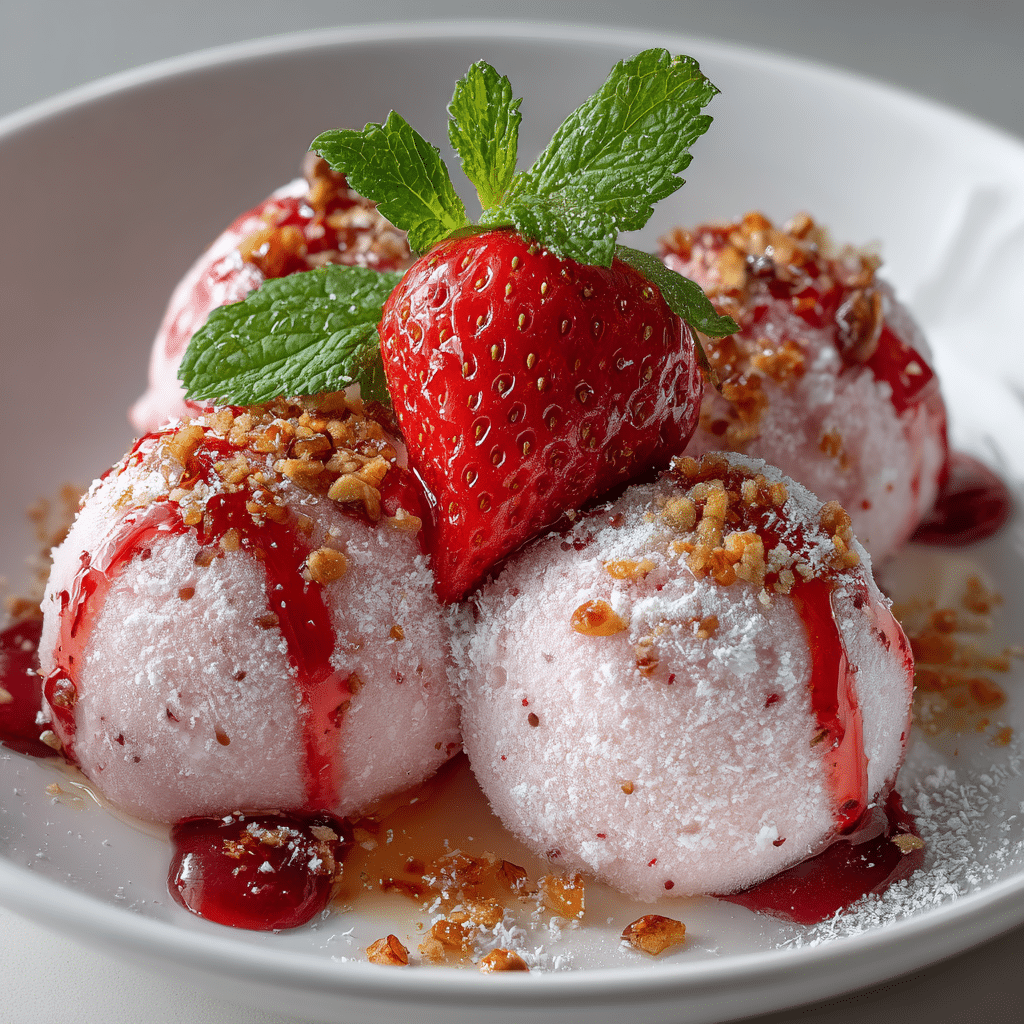 3 Ingredient Strawberry Ice Cream Mochi